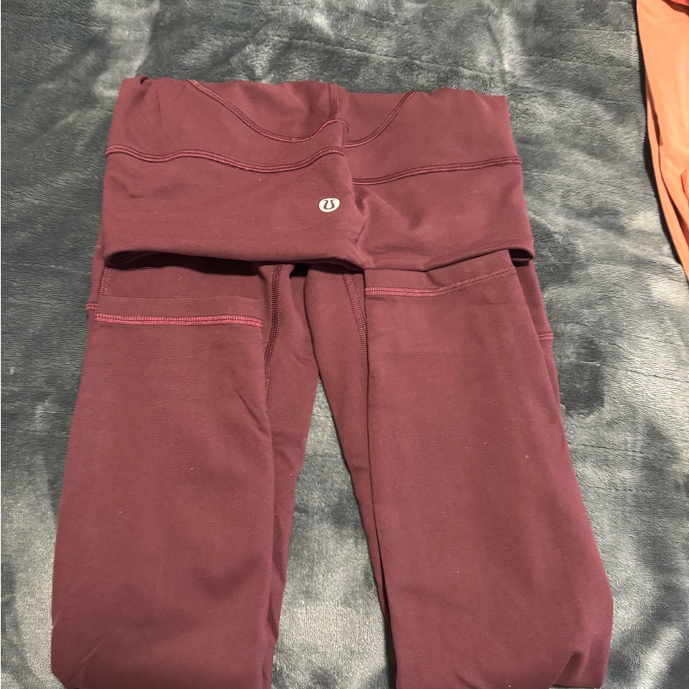 Lululemon Burgundy Leggings